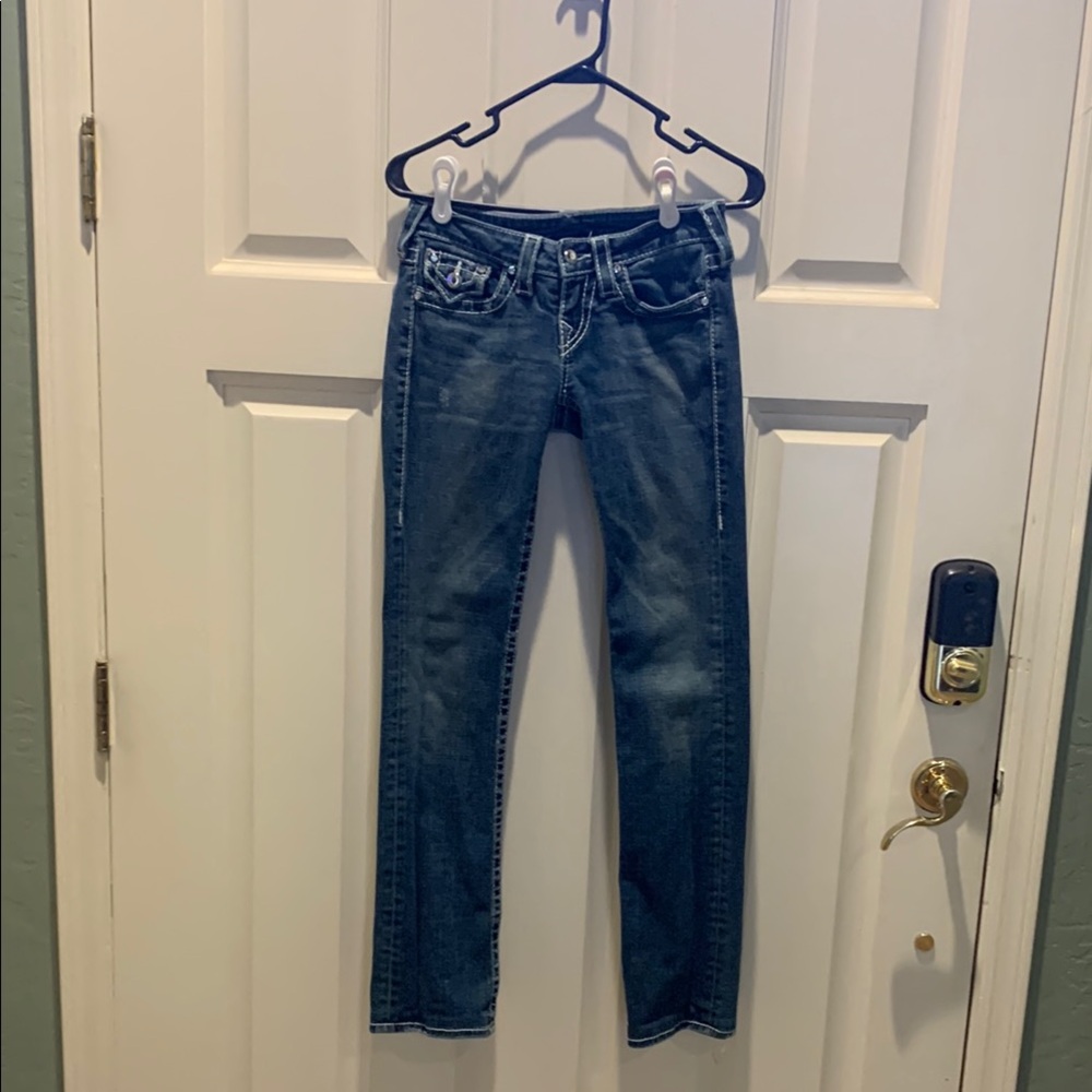 True Religion Blue Straight Leg Jeans Classic Style